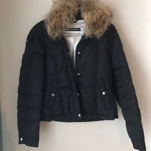 Andrew Marc Puffy Jacket with Fur Collar